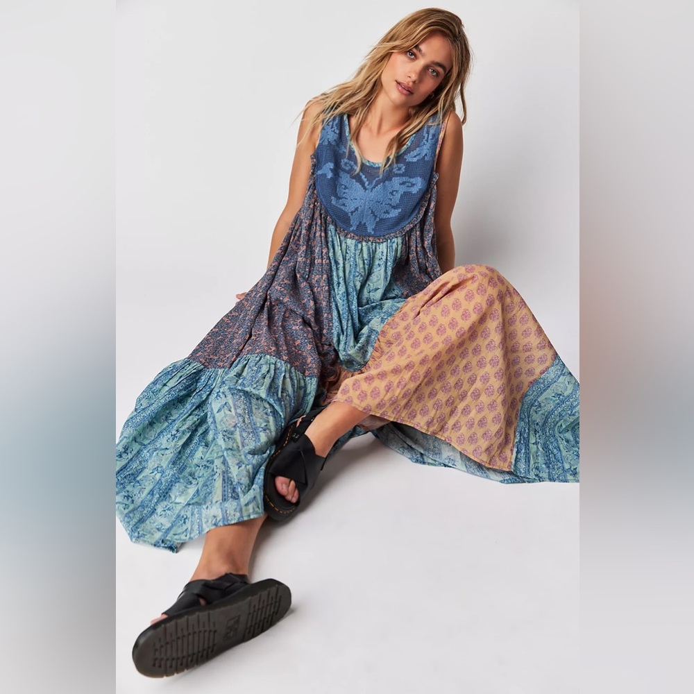 Free People Lost Palms Craft Maxi Dress